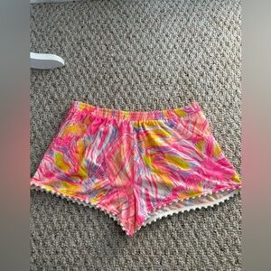 Lilly Pulitzer Pink and Gold Patterned Fabric size XL